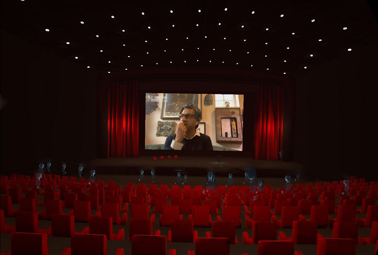 Film theatre at BFI Southbank with digital participants