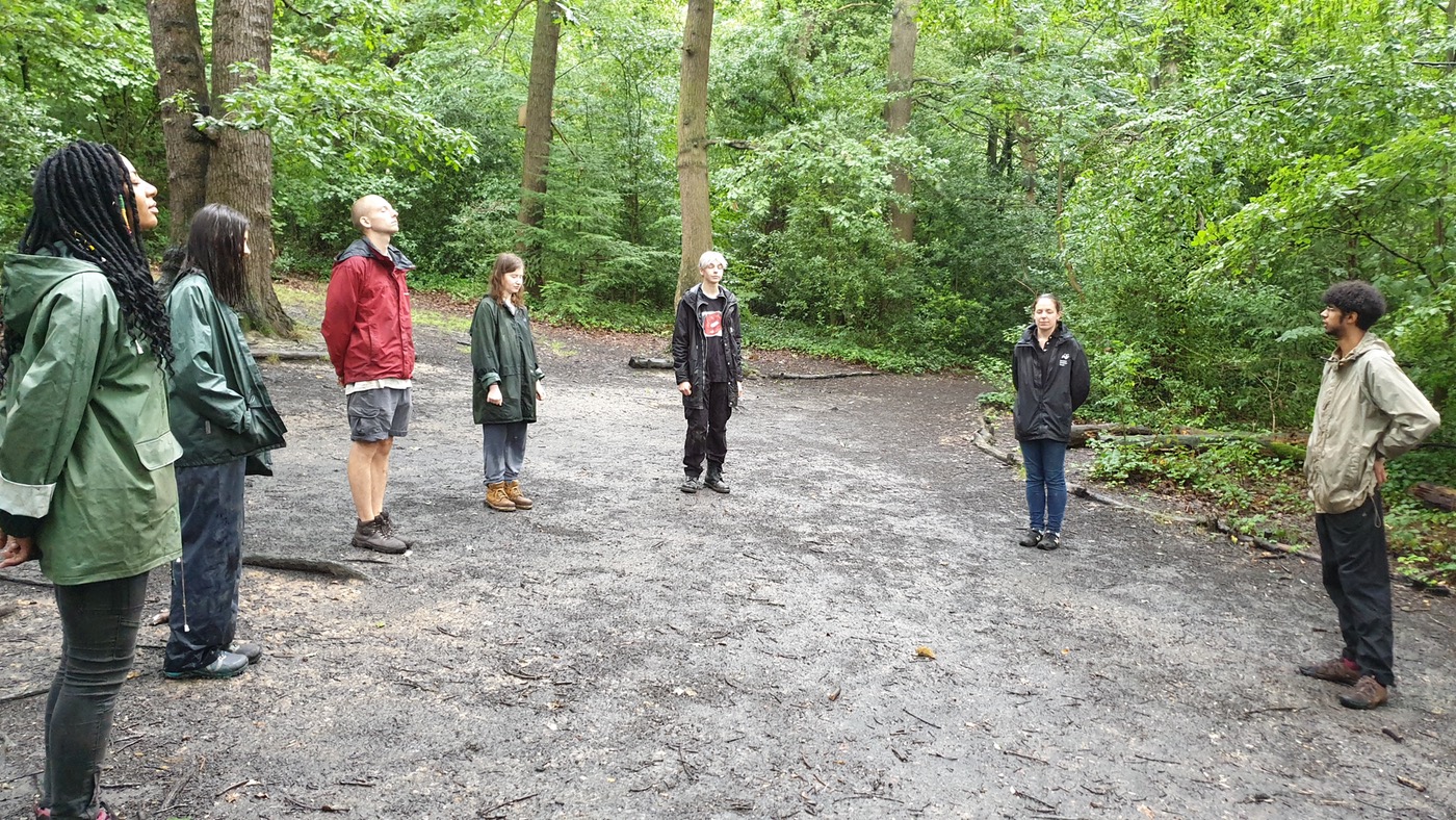 Young people in a circle