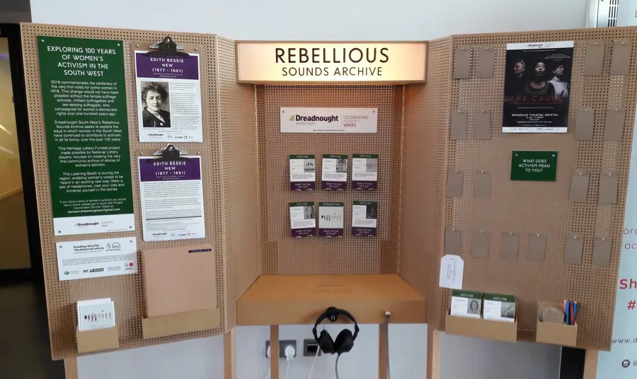 Celebrating rebellious women's voices in South West England Display with headphones to access the Rebellious Sound Archive