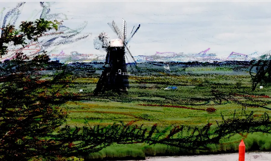 Supporting mental health through heritage Sketch over windmill