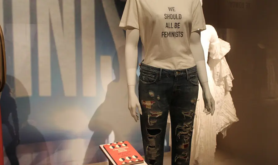 International Women’s Day: Giving Young Women a Voice in Heritage A mannequin in a T-shirt saying 'we should all be feminists'