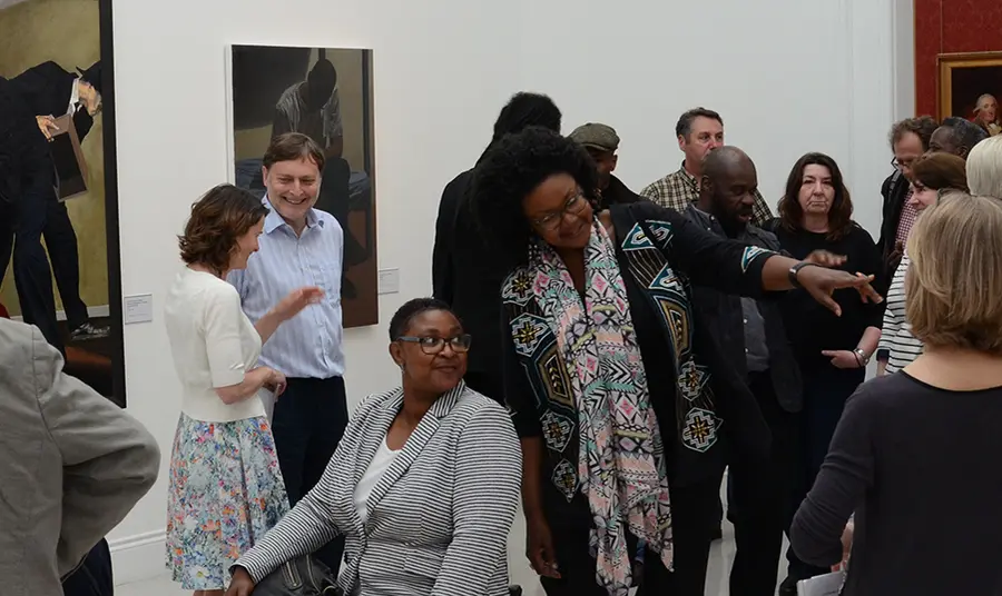 People in an art gallery
