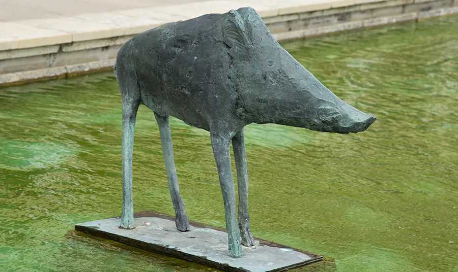 Sculpture of a boar