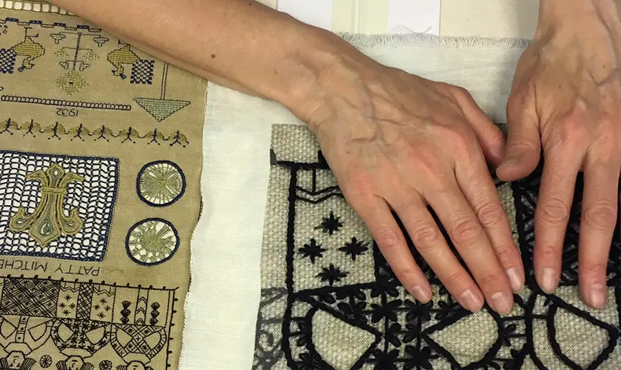 Touching stitches: embroidery access for the blind Hands on embroidery