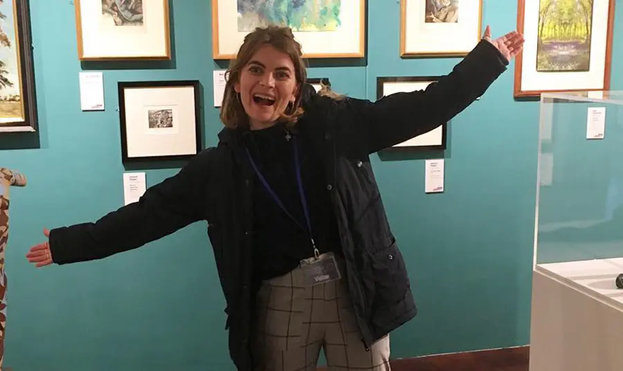 Creative Wiltshire and Swindon: collecting local art Young woman in a gallery