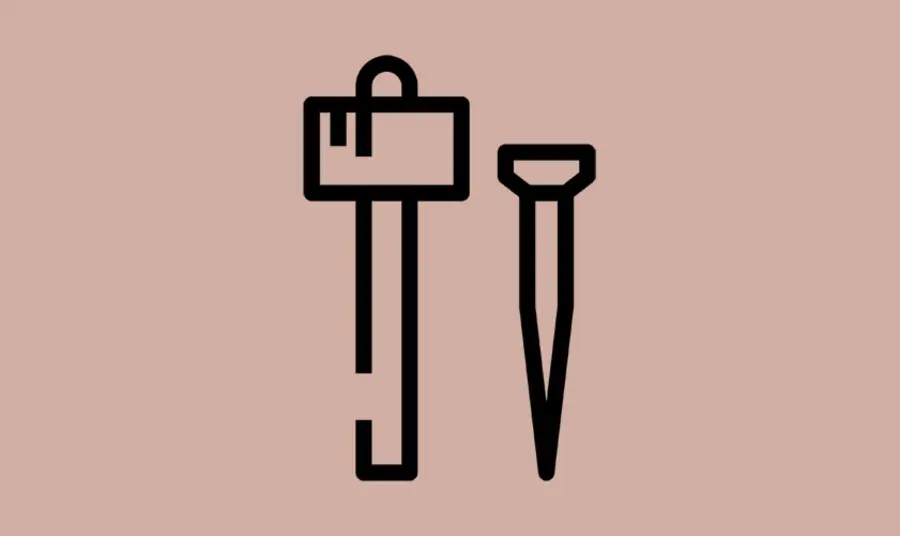 Image icon showing simple outline of traditional tools