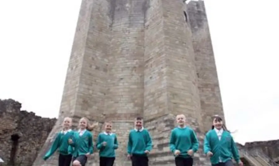 Pupils from Morley Place Junior School help celebrate the reopening of the revamped Conisbrough Castle. Photo Kippa Matthews Pupils from Morley Place Junior School help celebrate the reopening of the revamped Conisbrough Castle. Photo Kippa Matthews