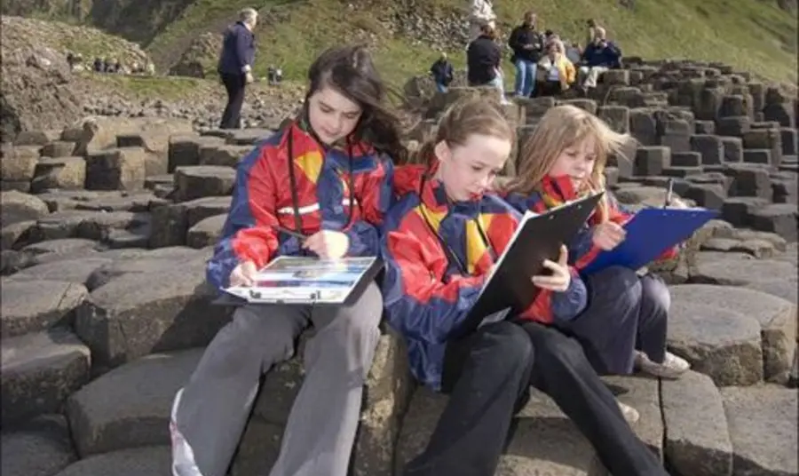 Educational activity at Giant's Causeway Educational activity at Giant's Causeway