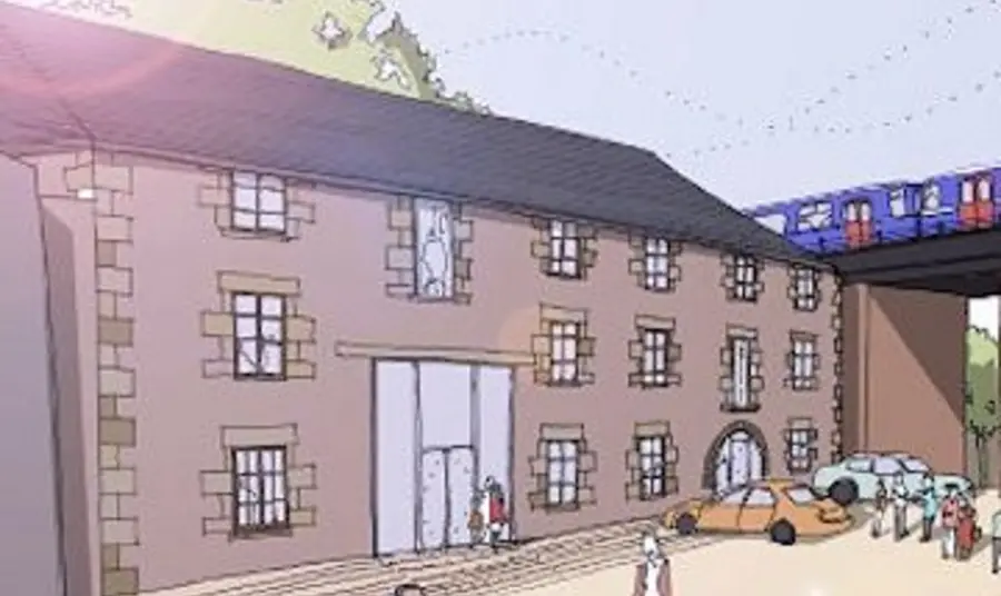 A drawing of the transformed foundry A drawing of the transformed foundry