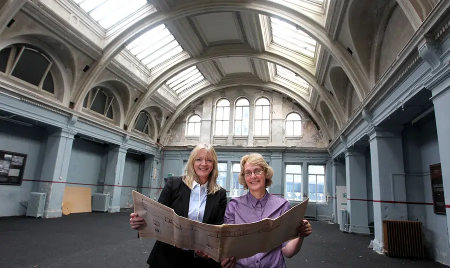 Nicky Dunn and Carole Souter in Drawing Office One Nicky Dunn and Carole Souter in Drawing Office One