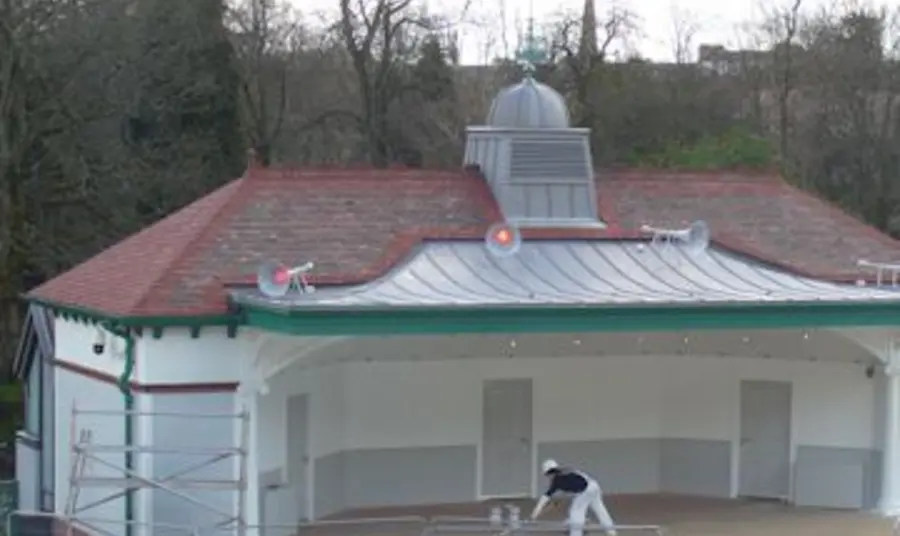 Kelvingrove Bandstand during renovation Kelvingrove Bandstand during renovation