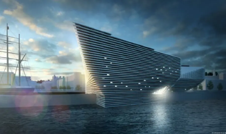 Artist's impression of the V&A Dundee at dusk Artist's impression of the V&A Dundee at dusk