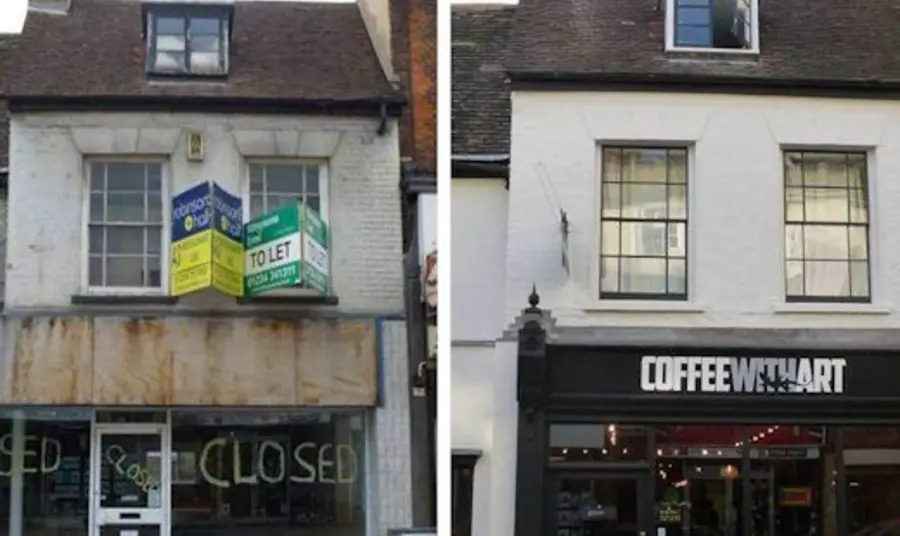 Bedford High Street: before and after the project An example of Bedford High Street: before and after the project