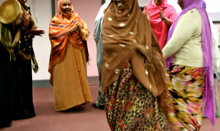 Granby Somali Women's Group A group of people from Granby Somali Women's group stand in a circle
