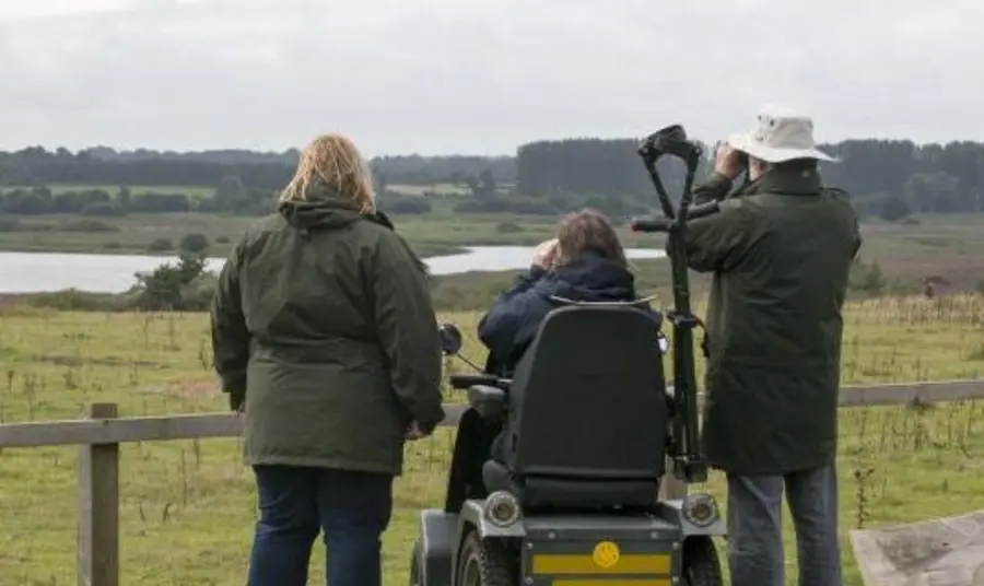 Discover Nature - A Vision for Visitors to RSPB Minsmere People birdspotting at RSPB Minsmere