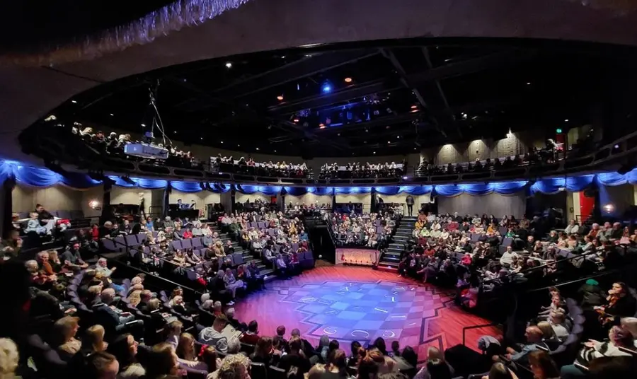 The New Vic Theatre, Stoke-on-Trent. The hexagonal New Vic Theatre before a performance.