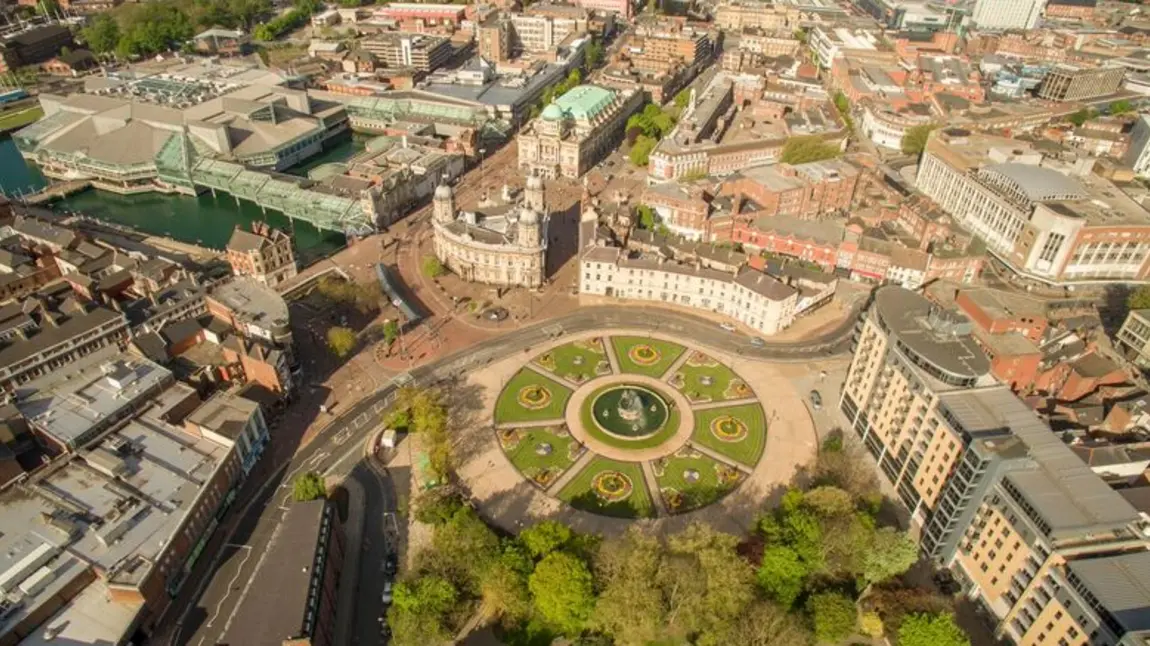 HLF helps Hull 2017 tell the story of a city and its people Aerial view of Hull