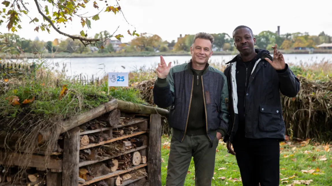 Nine ways to celebrate 2019 Chris Packham and Jamal Edwards crossing their fingers like the National Lottery logo
