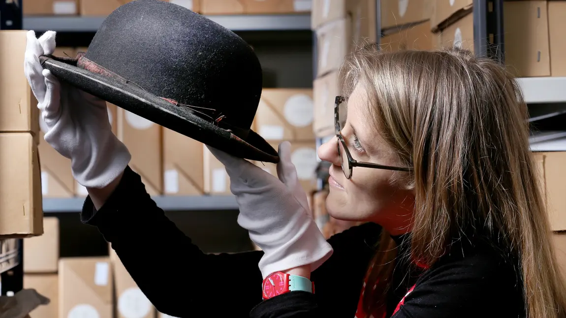Blackpool’s first museum leads the way in heritage-led regeneration Kerry Vasiliou, Learning and Engagement Manager at the Blackpool Museum Project with Stan Laurel bowler hat
