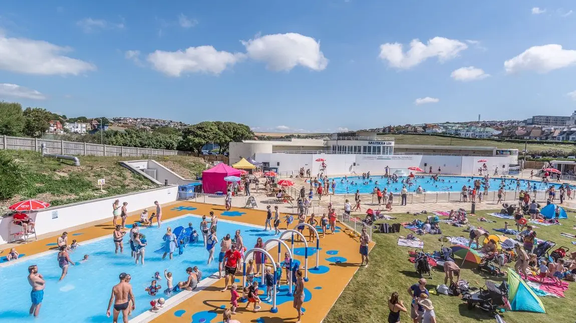 Saltdean Pool being enjoyed by the community after restoration in 2017 Saltdean Pool being enjoyed by the community after restoration in 2017