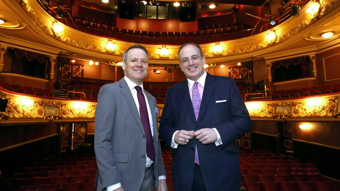 Northern Powerhouse celebrates new £3million fund for arts and creative industries Two men in a theatre