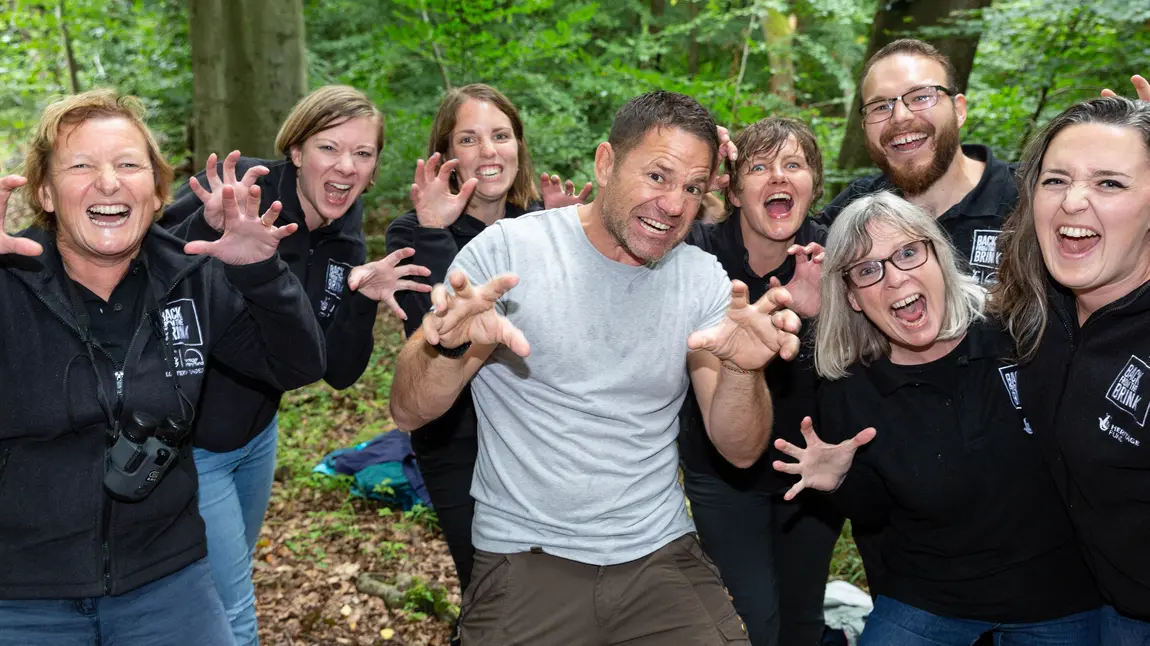 Conservation Project Back from the Brink is Awards Champion Steve Backshall with Back From The Brink participants