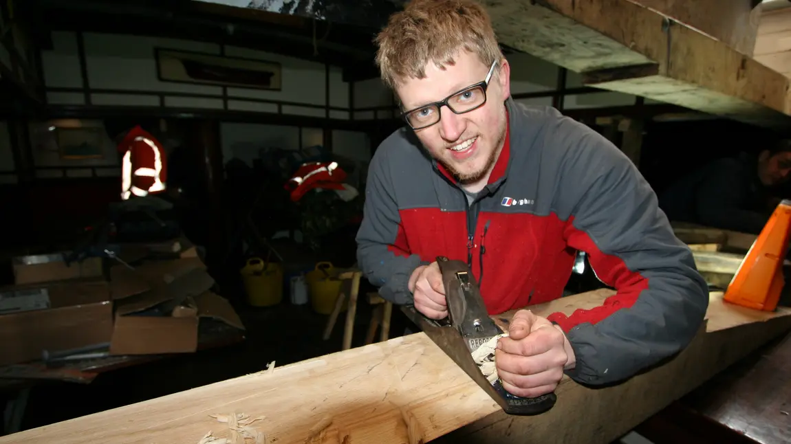 Changing Lives: Anchors aweigh for Blyth Tall Ship apprentices Joseph in the Blyth Tall Ship workshop