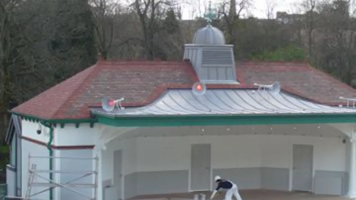 Kelvingrove Bandstand during renovation Kelvingrove Bandstand during renovation