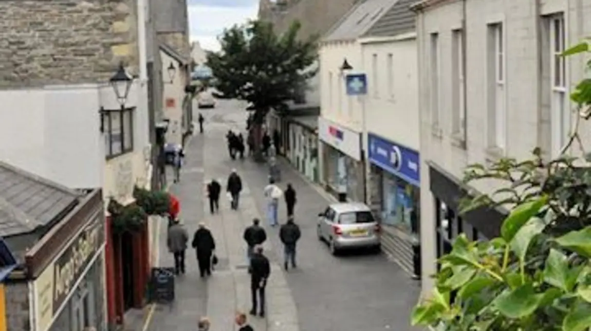 Kirkwall High Street in Orkney Kirkwall High Street in Orkney