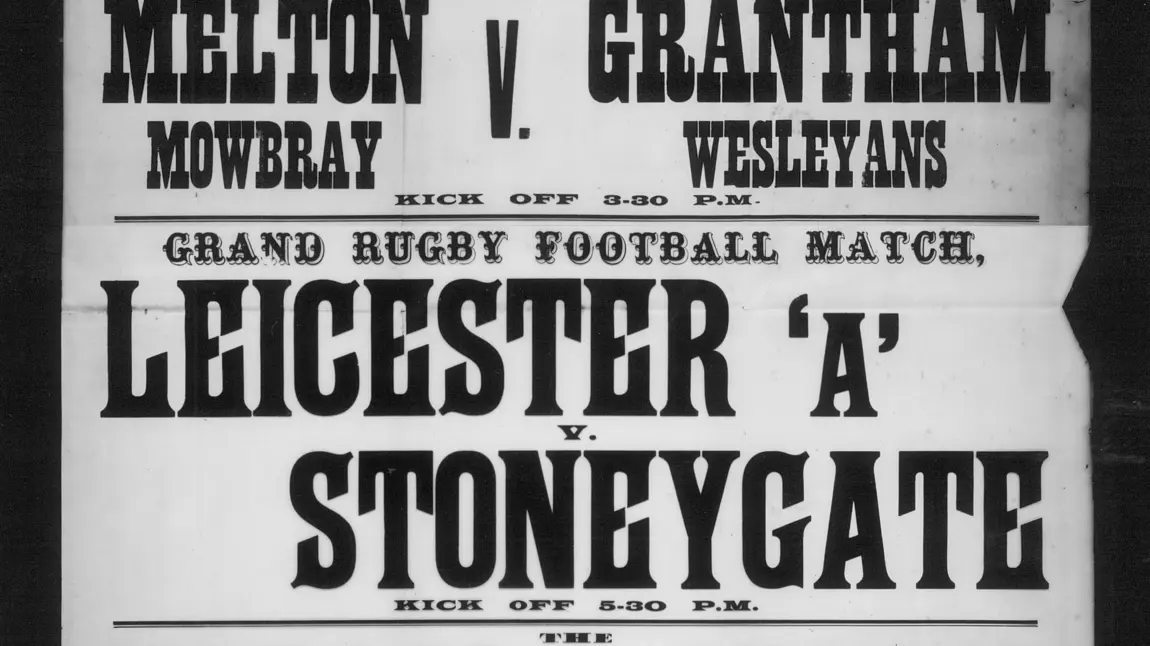 Rugby exhibition ready for scrums of visitors A rugby poster from 1903
