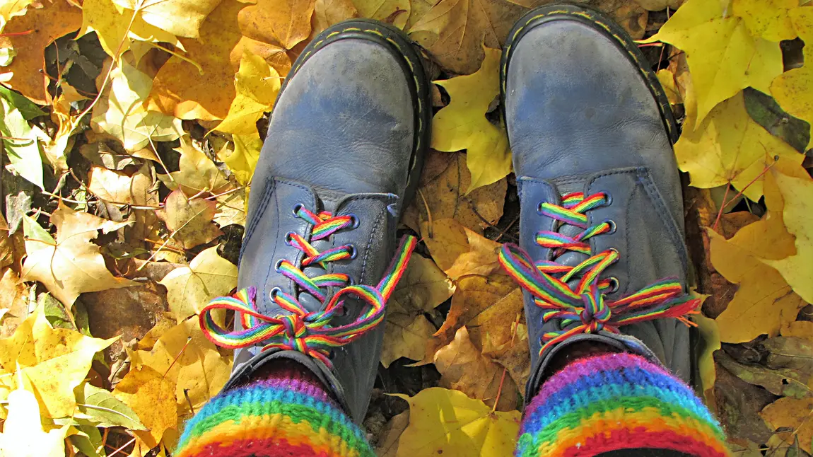 Hidden LGBT+ heritage uncovered Boots with rainbow laces and socks